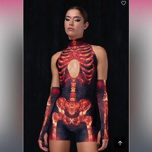 Badinka Raging Flames Keyhole Romper